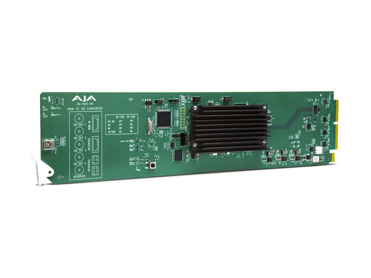 AJA OG-HA5-4K (OGHA54K) OpenGear 4K/UltraHD/2K/HD/SD HDMI 2.0 to 3G-SDI Conversion with DashBoard Support
