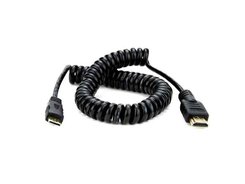 Atomos Full to Mini HDMI Coiled Cable (50-65cm)