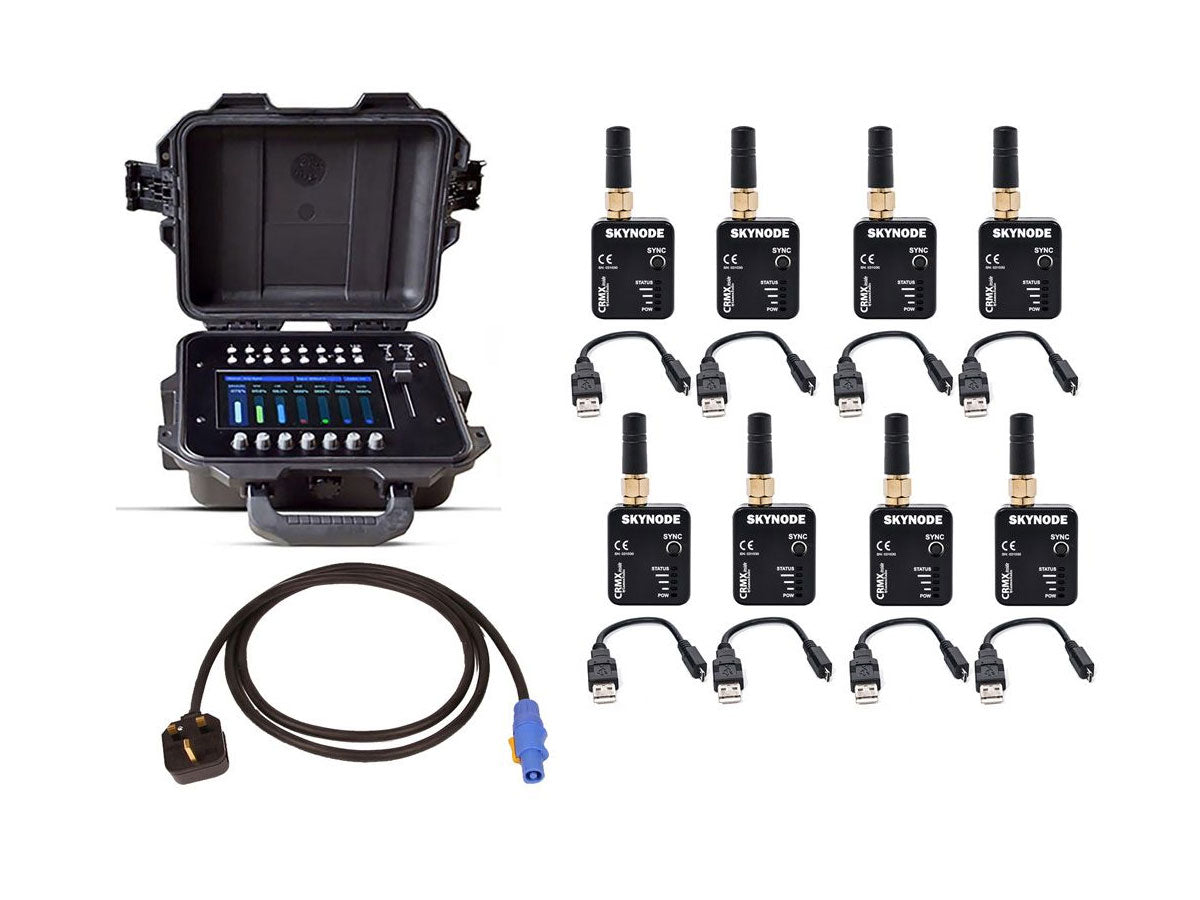 Cinelex Gaffers Control GC28 Wireless DMX Starter Pack with 8 SKYNODE²