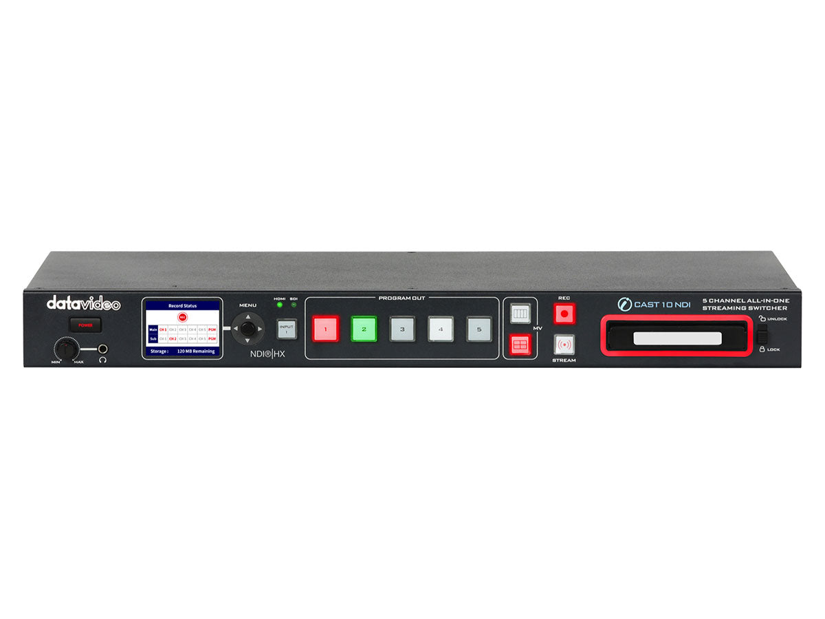 Datavideo iCast 10NDI - 5-Channel All-in-one Streaming Switcher