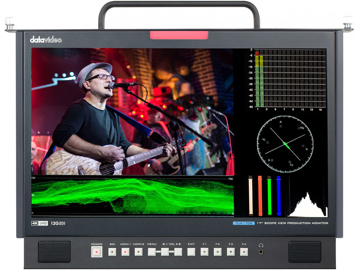 Datavideo TLM-170KM 17-inch ScopeView Production Monitor - 1U Foldable Rackmount