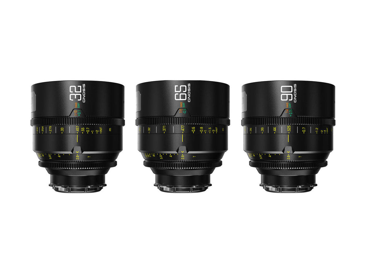 DZOFILM 32, 65, 90mm T2.8 Gnosis Macro Prime 3-Lens Kit (LPL with PL & EF Mounts) - Imperial