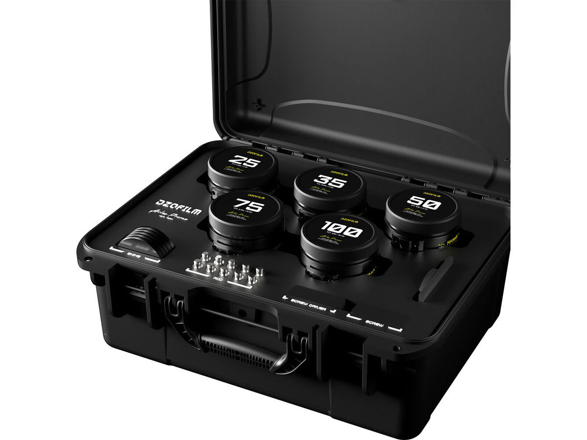 DZOFILM Arles FF/VV Prime Cine 5x Lens Set (25/35/50/75/100mm) - PL Mount