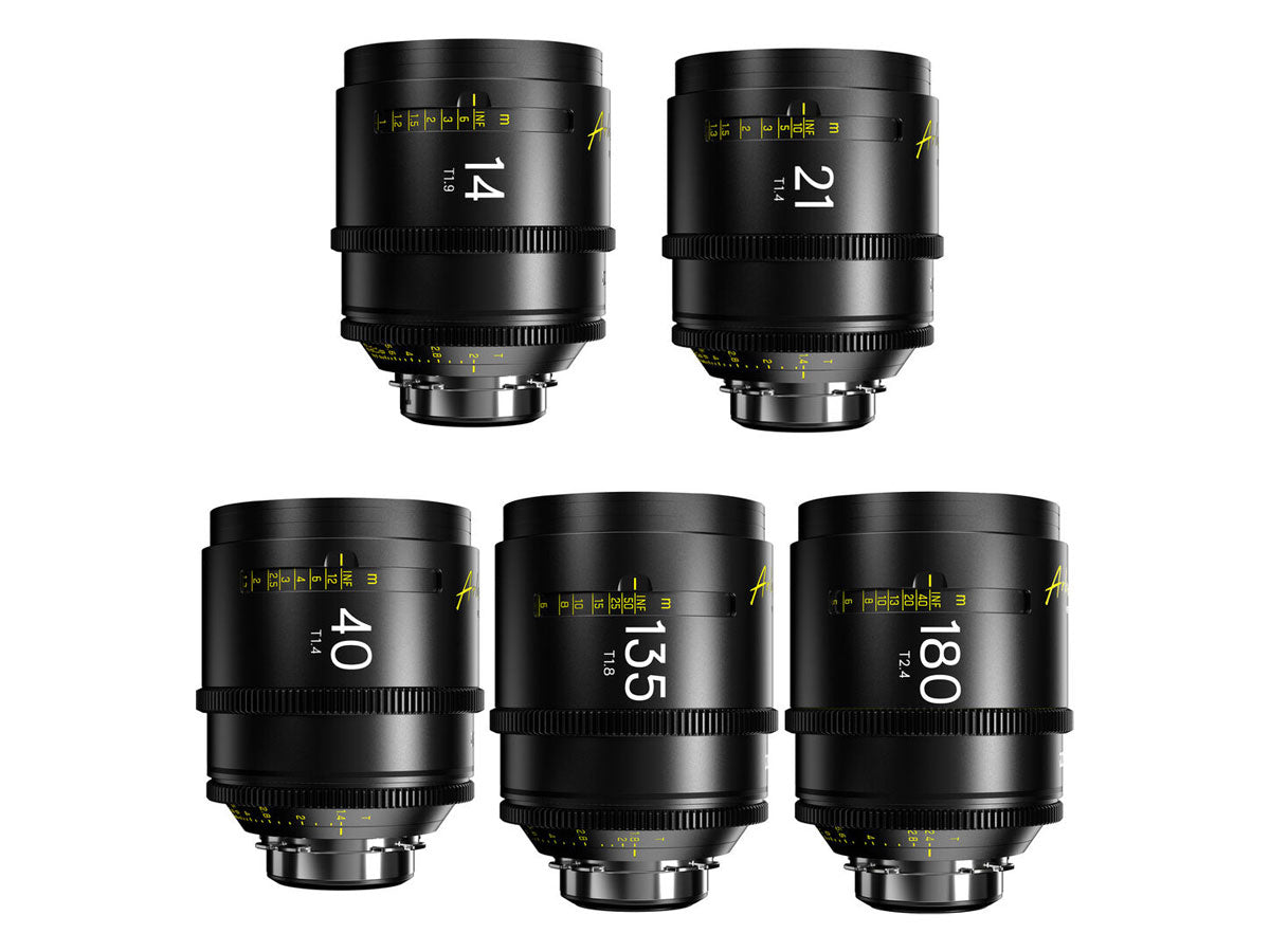 DZOFILM Arles FF/VV Prime Cine 5x Lens Set (14/21/40/135/180mm) - PL Mount