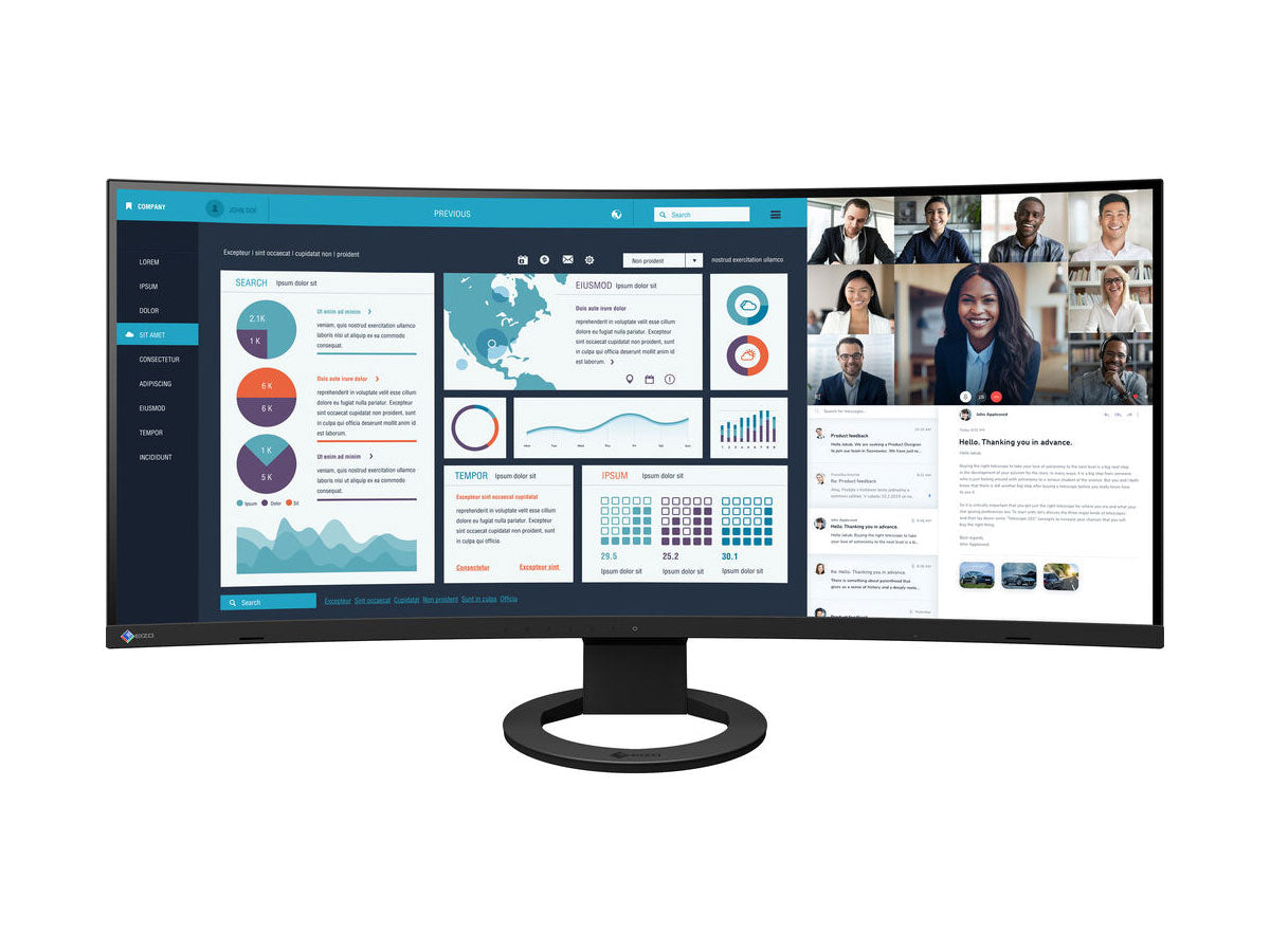 EIZO Flexscan EV3895 38" Curved Monitor - Black