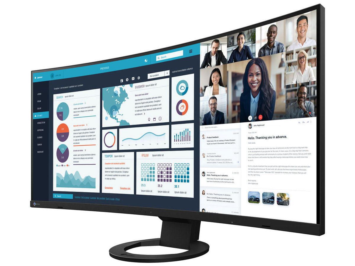EIZO Flexscan EV3895 38" Curved Monitor - Black