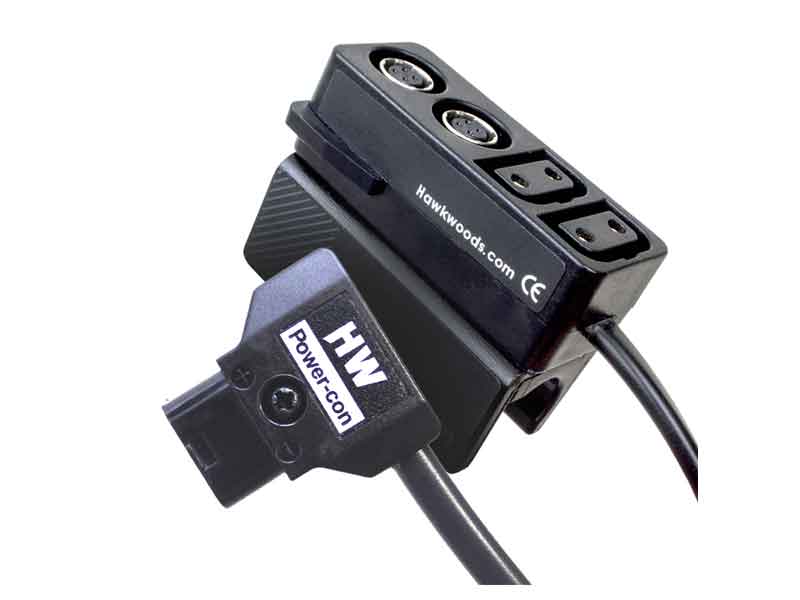 Hawk-Woods GC-2A Power-Con - Clip-on 2-Way Power-Con (f) , 2-Way Hirose (30cm)