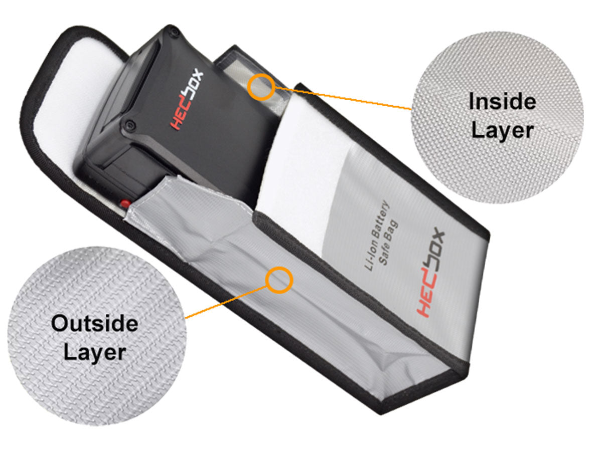 Hedbox Large Size Li-Ion Battery Safe Bag
