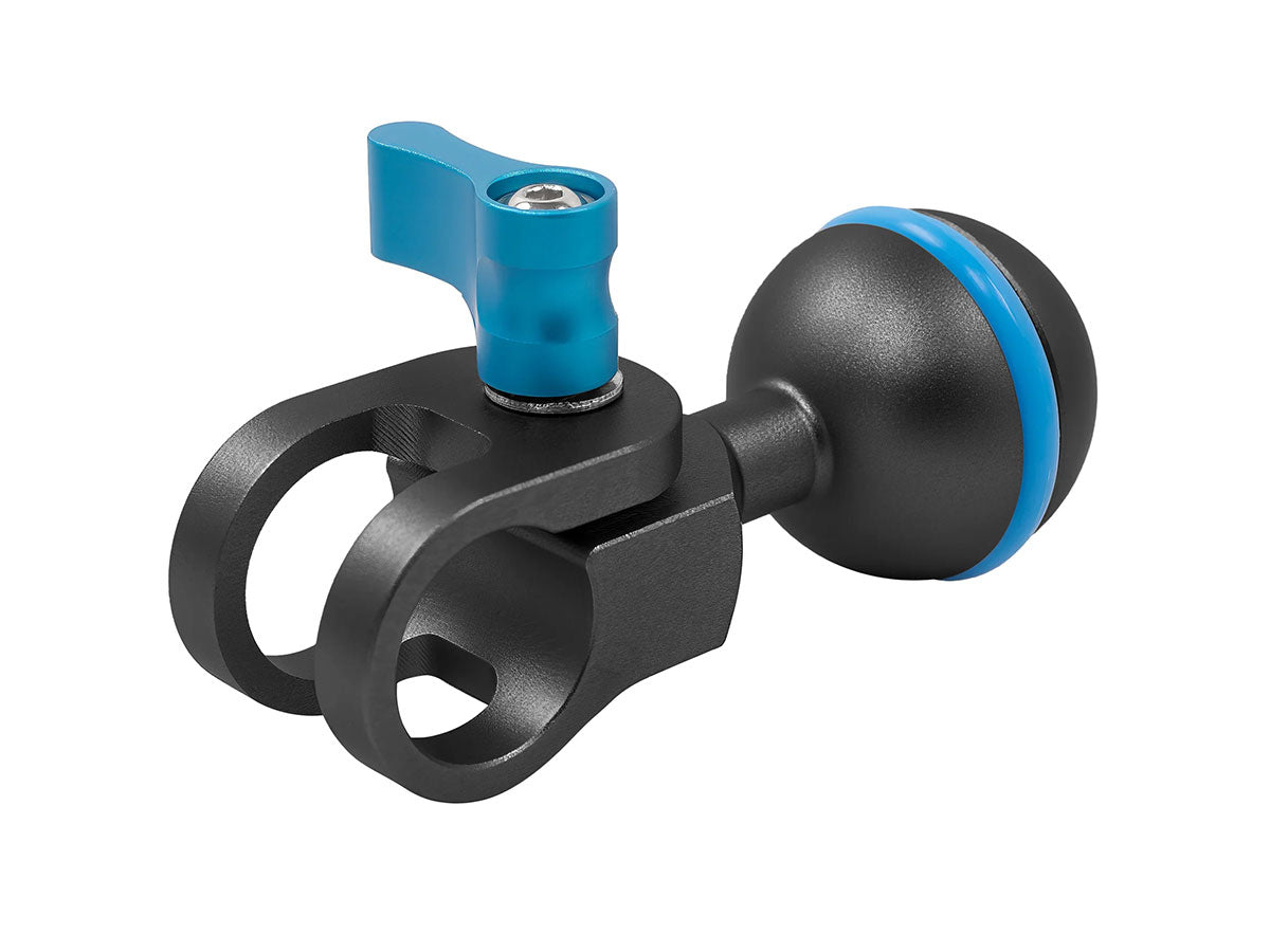 Kondor Blue Ball Head to 15mm Rod Clamp for Magic Arms - Raven Black