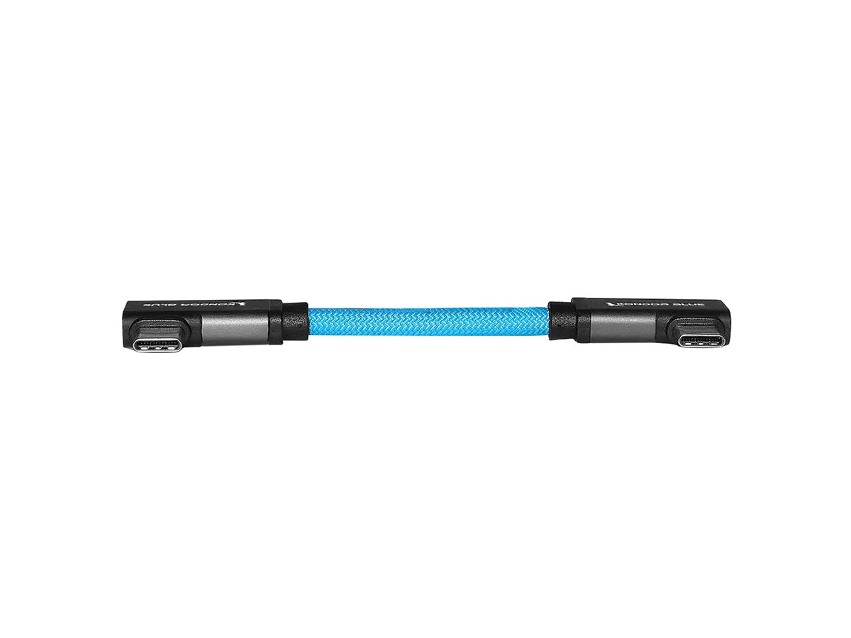 Kondor Blue 4" USB-C 3.2 Dual Right Angle Cable