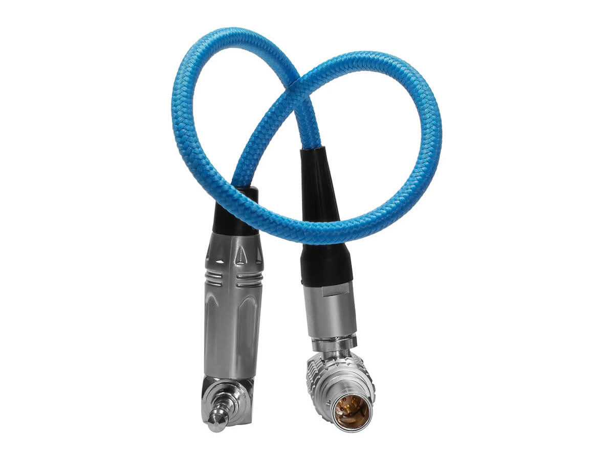 Kondor Blue 10" Ext LEMO 9 PIN to 3.5MM Right Angle Timecode Cable for KOMODO/RAPTOR