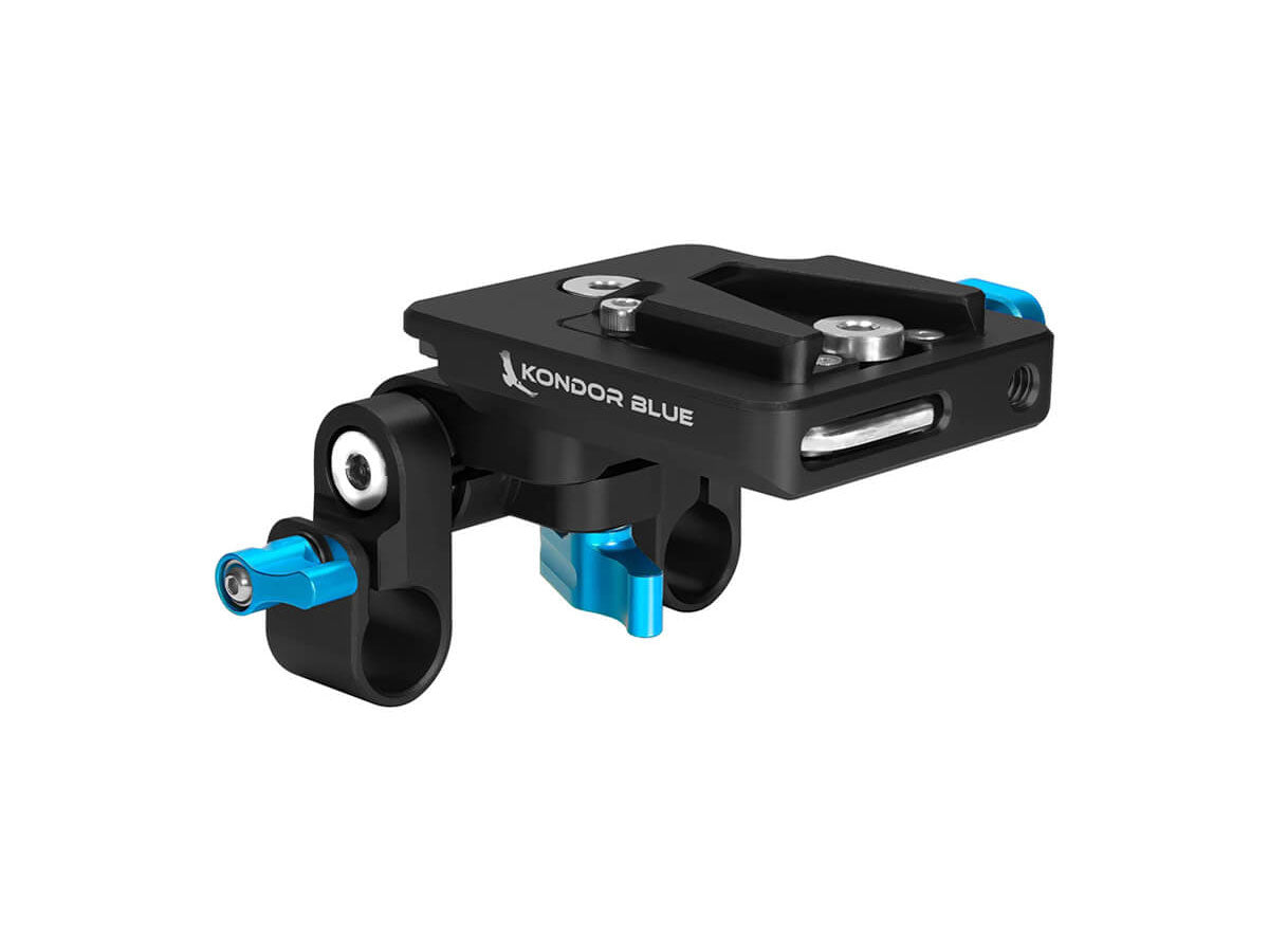 Kondor Blue Mini V-Mount Swivel Kit - Raven Black