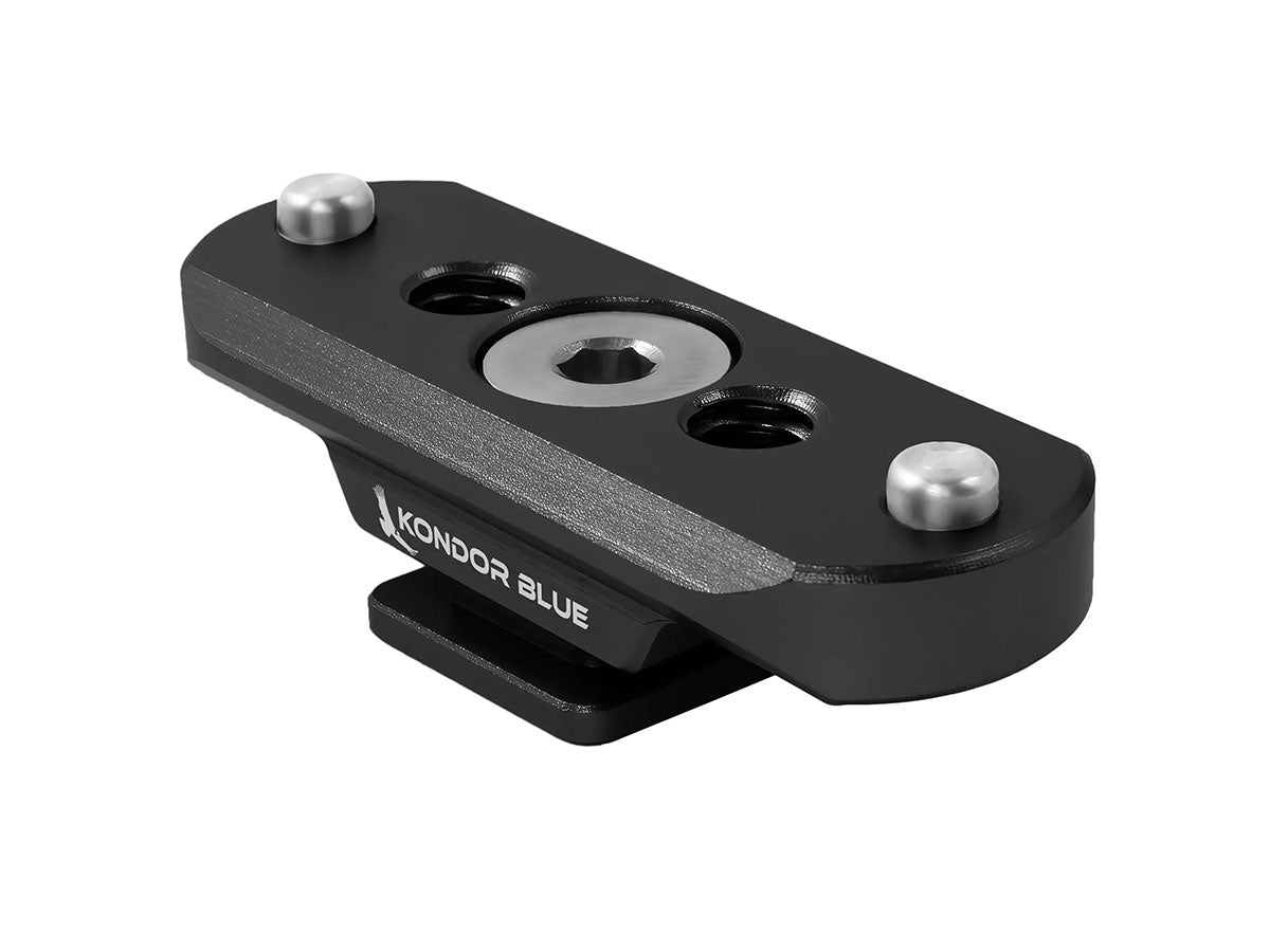 Kondor Blue NATO Rail to Hot Shoe Adapter - Raven Black