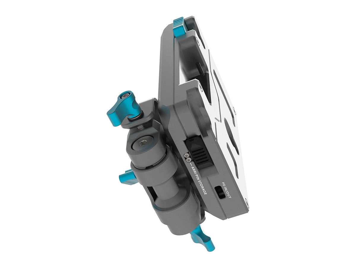 Kondor Blue Gold Mount Pro Battery Plate with Swiveling Rod Block - Space Grey
