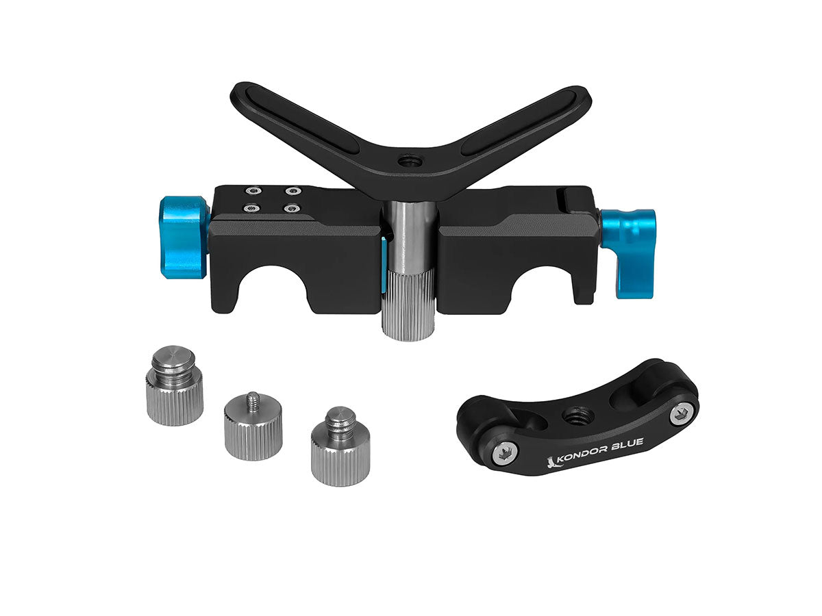 Kondor Blue Universal Lens Support Kit for LWS 15mm Rods - Raven Black