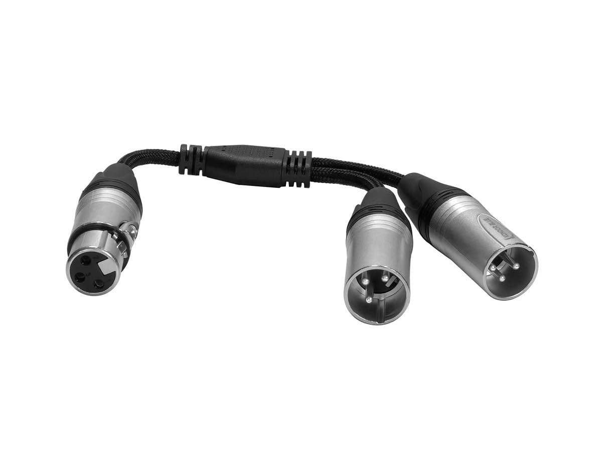 Kondor Blue Dual Male XLR To Female XLR Audio Y Splitter Cable