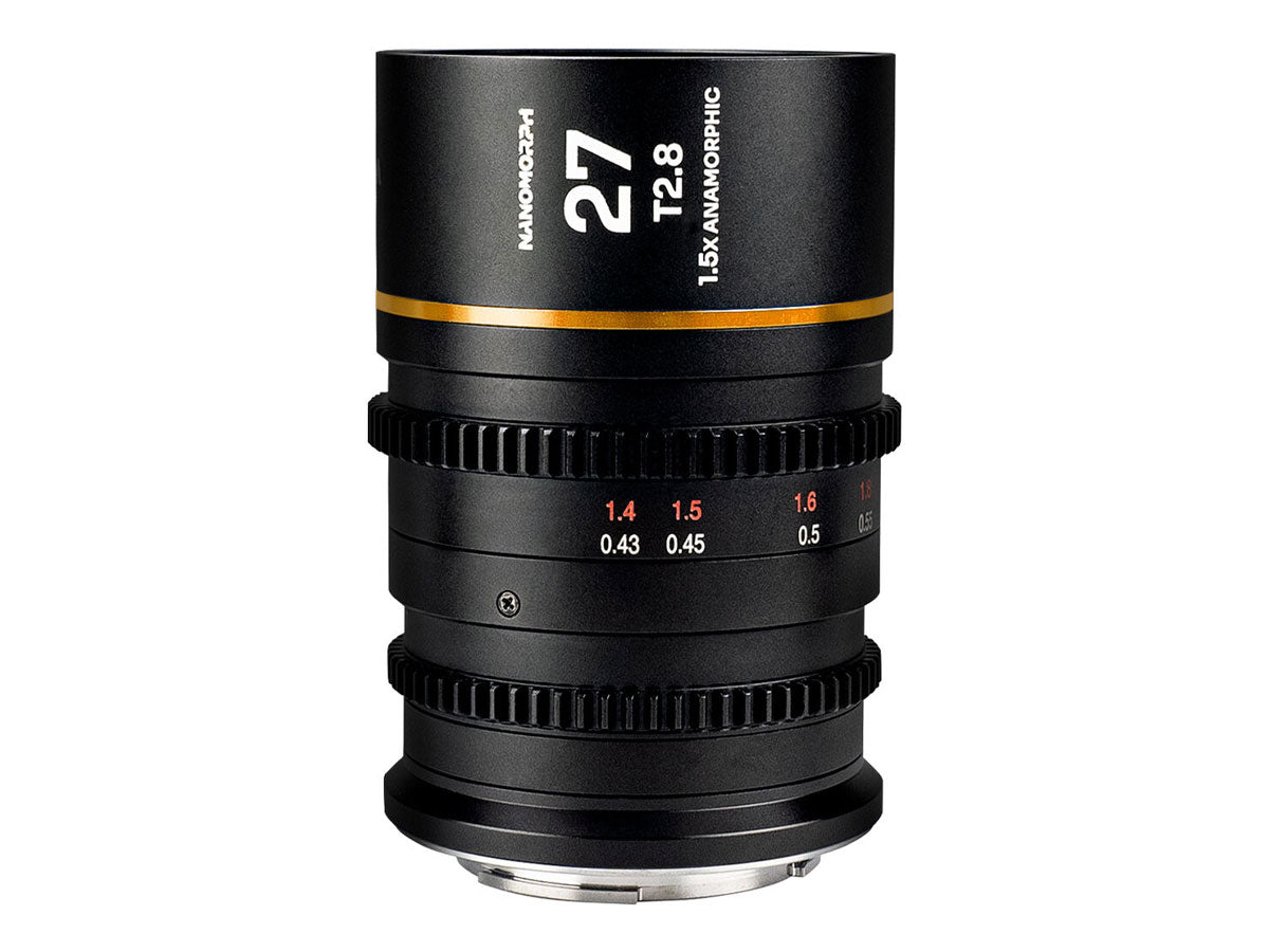 Laowa Nanomorph 27mm T2.8 1.5X S35 Lens (Amber) - E Mount