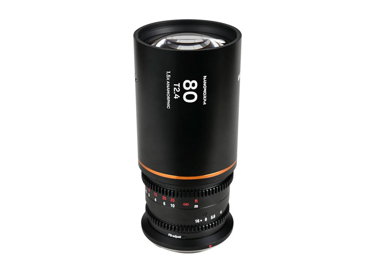 Laowa Nanomorph 80mm T2.4 1.5X S35 - RF Mount (Amber)