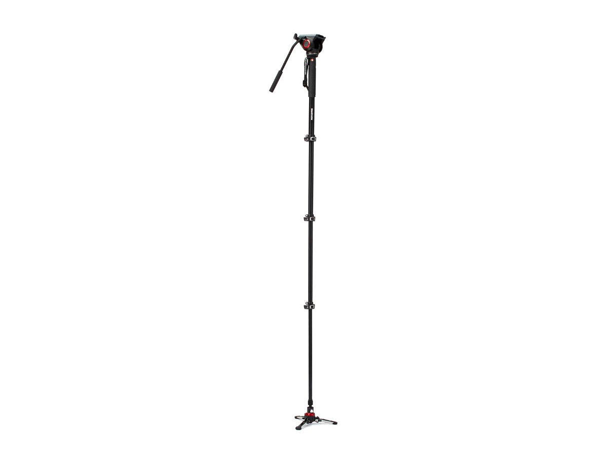 Manfrotto XPRO 4 Section Video Monopod with Fluid Head and Fluid Tech Base