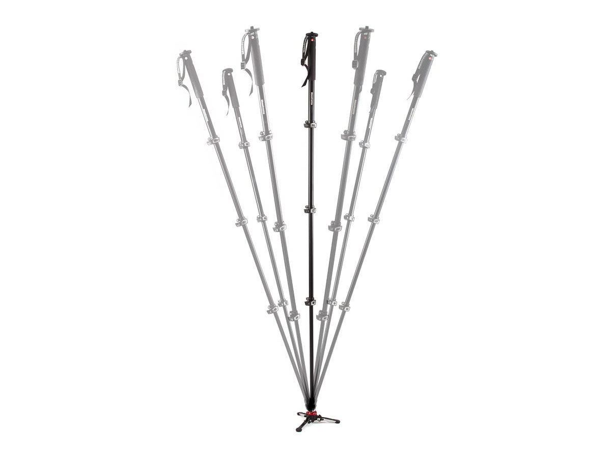 Manfrotto XPRO 4 Section Video Monopod with Fluid Head and Fluid Tech Base