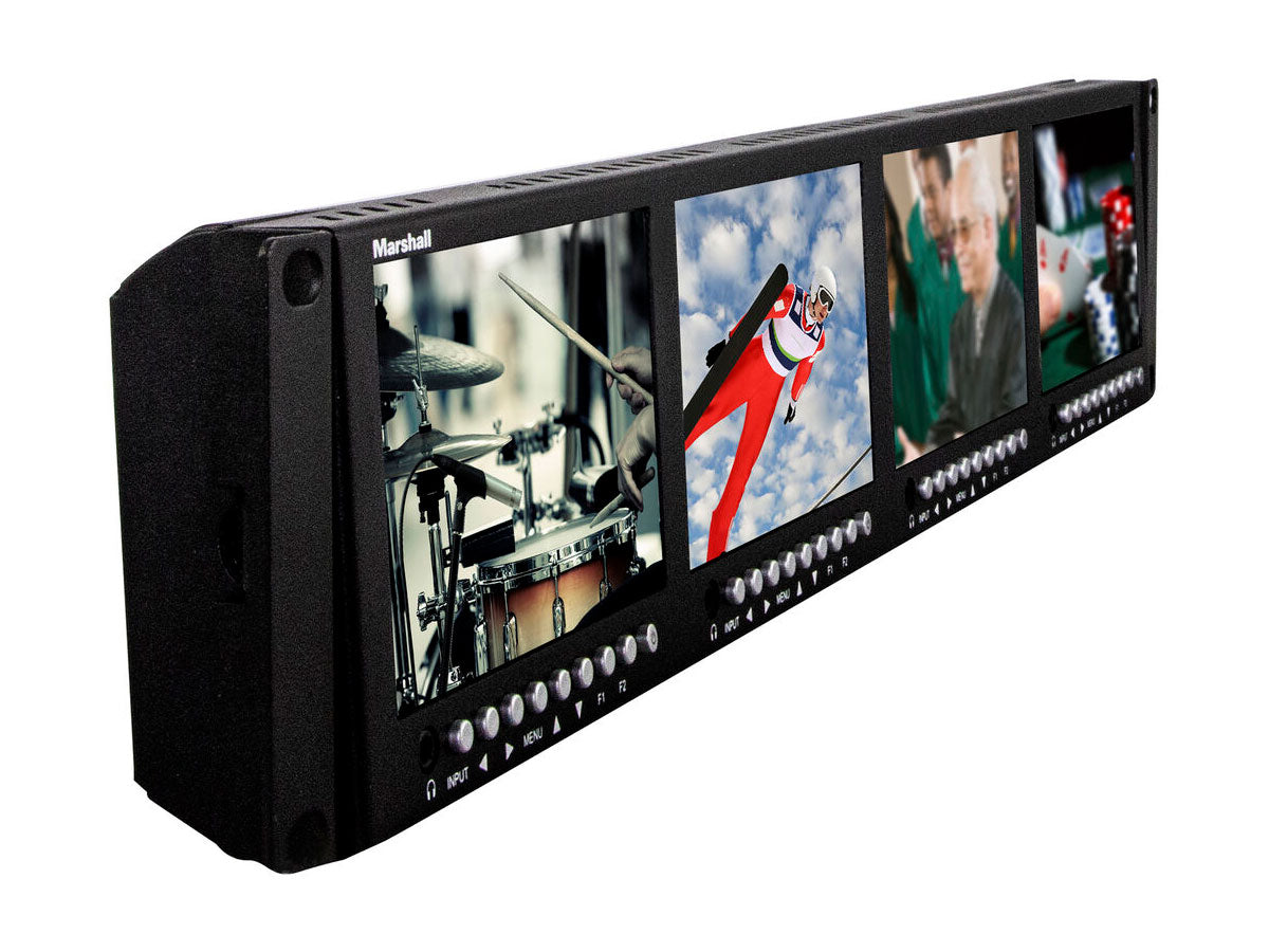 Marshall Electronics ML-454-V2 Quad 4.5" 2RU LCD Rack Mount Monitor