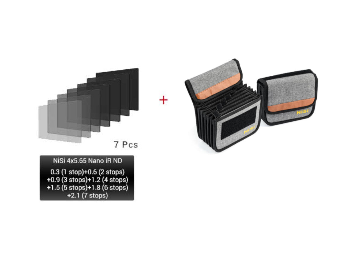 NiSi 4x5.65 Nano iR ND Complete Filter Bundle 1-7 Stops (7PCS)