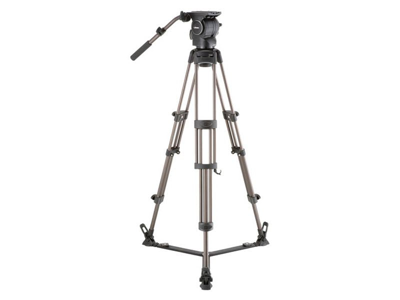Libec RSP-750 Professional Aluminum Tripod System with Floor-level Spreader for ENG Setups