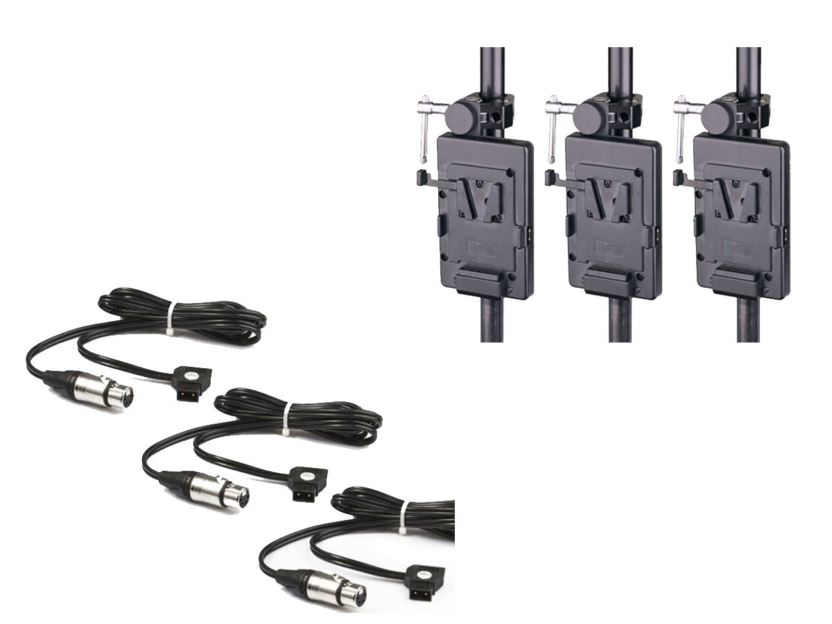 SWIT FL-C60D 3KIT Set of 3 x 60W LED Spotlight, 25000lux, V-Mount, DMX
