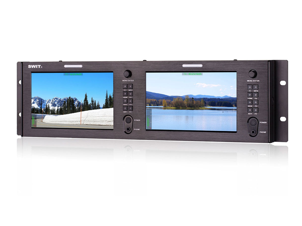 Swit M-1073H Dual 7-inch FHD Rack LCD Monitor