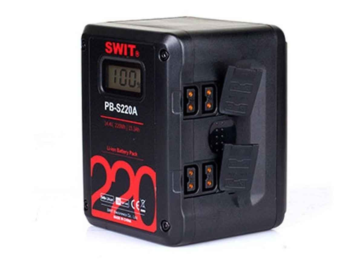 Swit 220Wh PB-S220A Square Digital Battery - Gold Mount