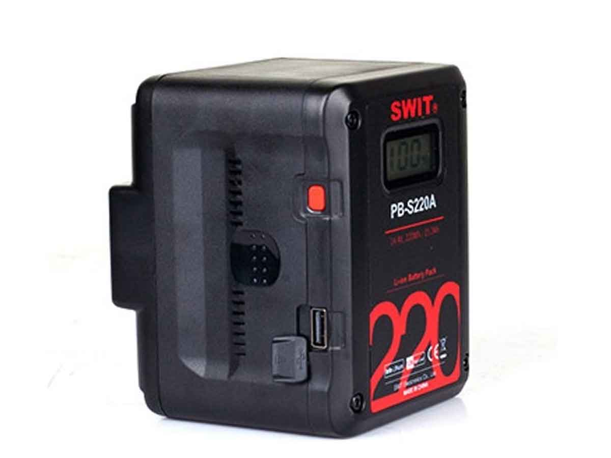 Swit 220Wh PB-S220A Square Digital Battery - Gold Mount
