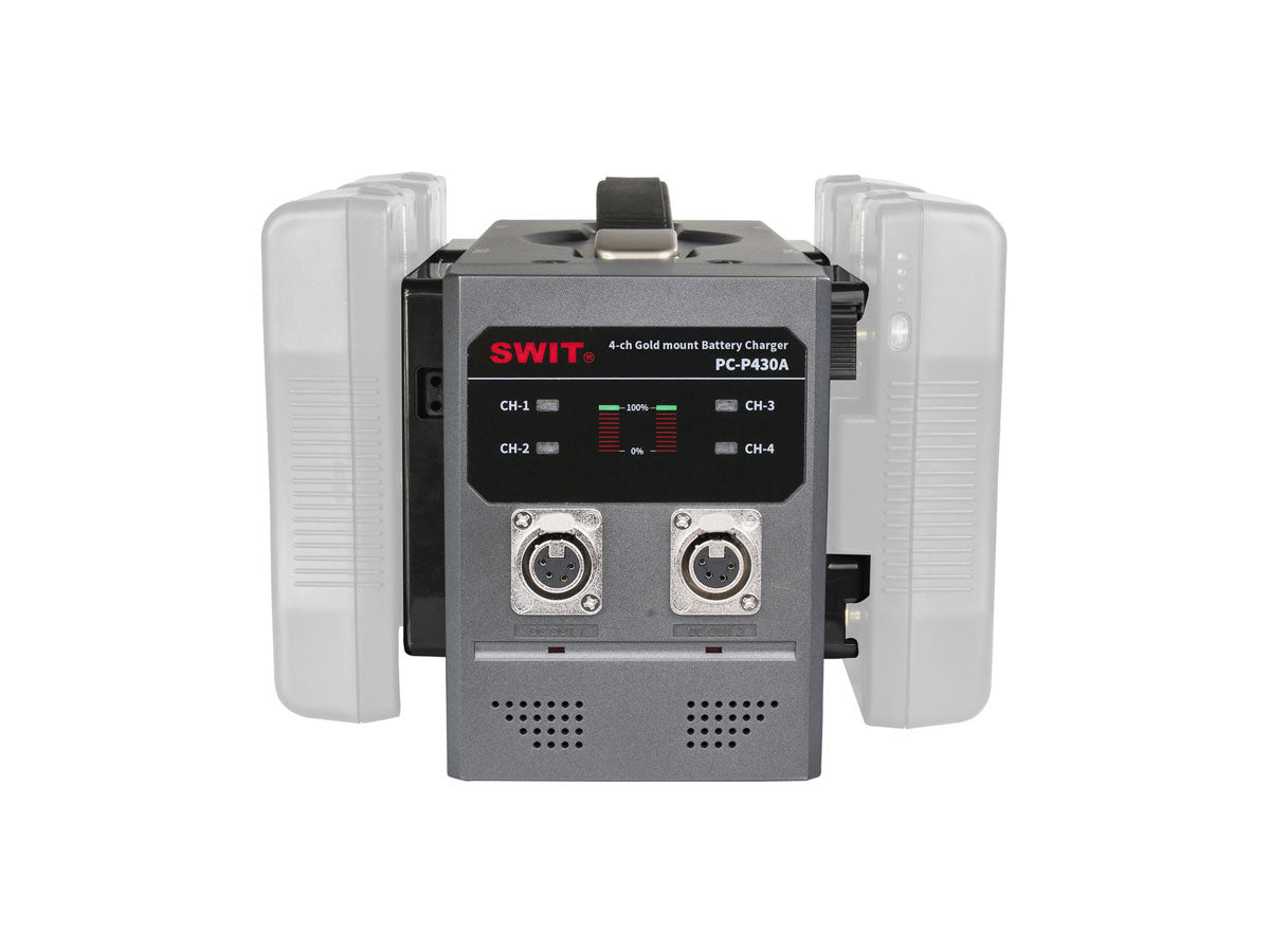 SWIT PC-P430A | 4-ch Gold Mount Fast Charger