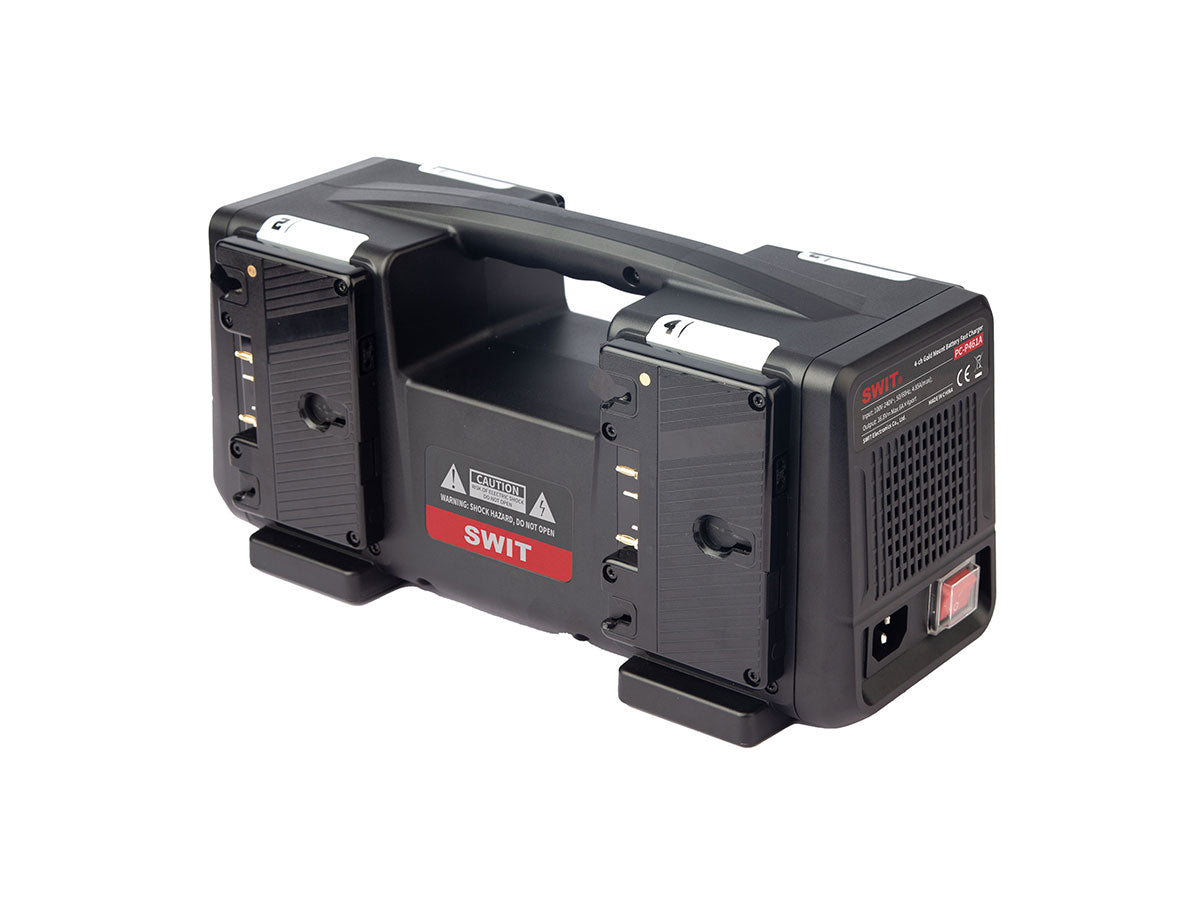 SWIT PC-P461A - 4ch x max 6A Top Fast Simultaneous 14V/28V Charger - Gold-Mount
