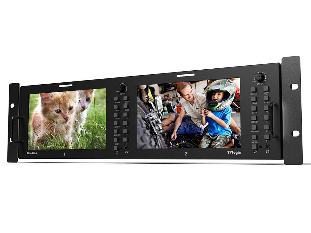 TV Logic RKM-270A Dual 7" LCD Rack Monitor