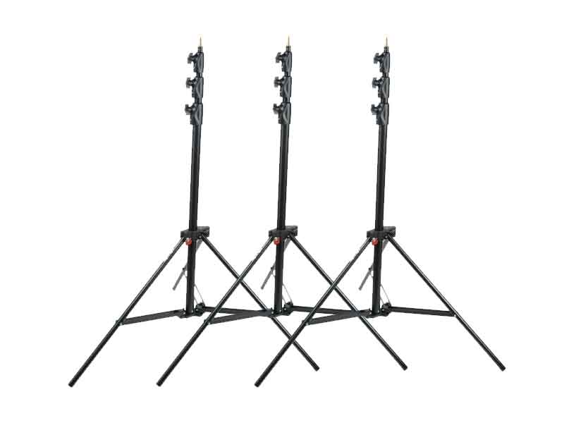 Manfrotto 1004BAC3 (1004BAC-3) 3-Pack Black Aluminium Air Cushioned Master Stand (12ft)
