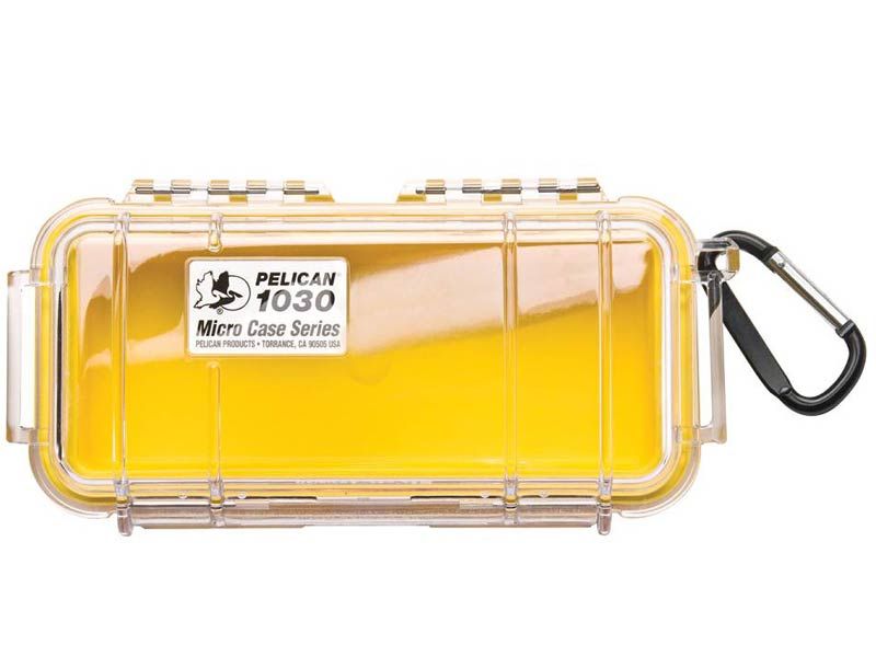 Peli 1030 Micro Case - Clear/Yellow