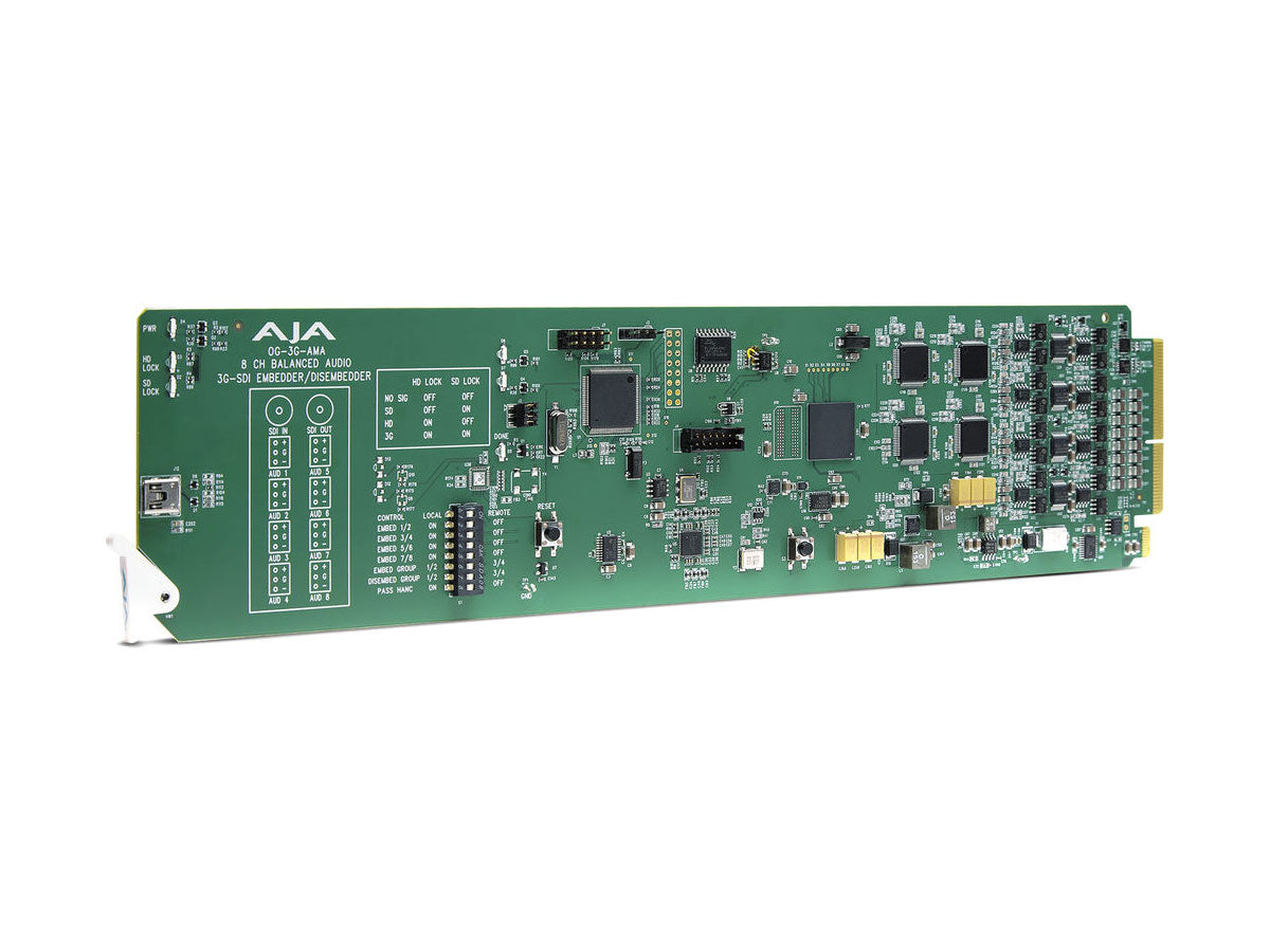 AJA OG-3G-AMA (OG3GAMA) OpenGear 3G-SDI Analog Audio Embedder/Disembedder with DashBoard support