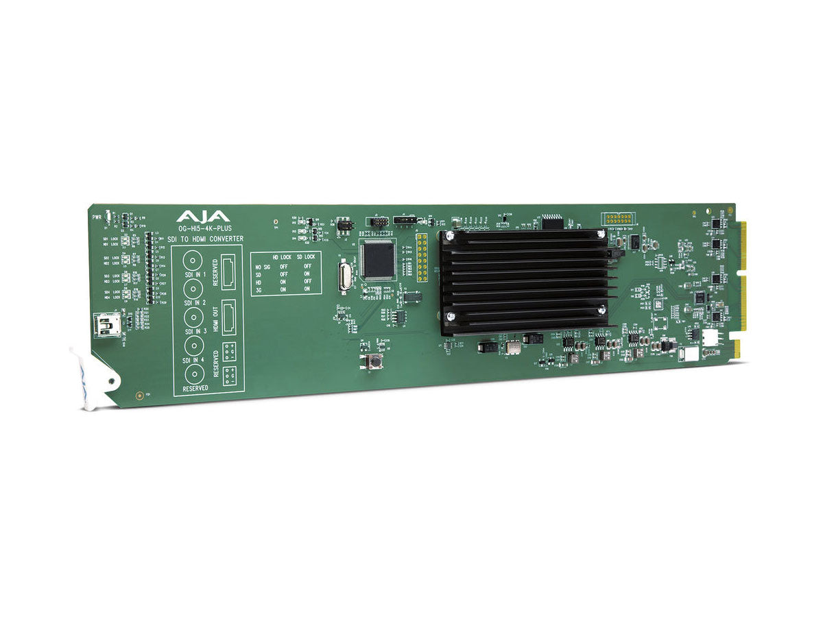 AJA OG-Hi5-4K-Plus (OGHi54KPlus) OpenGear 3G-SDI to HDMI 2.0 Conversion with DashBoard support