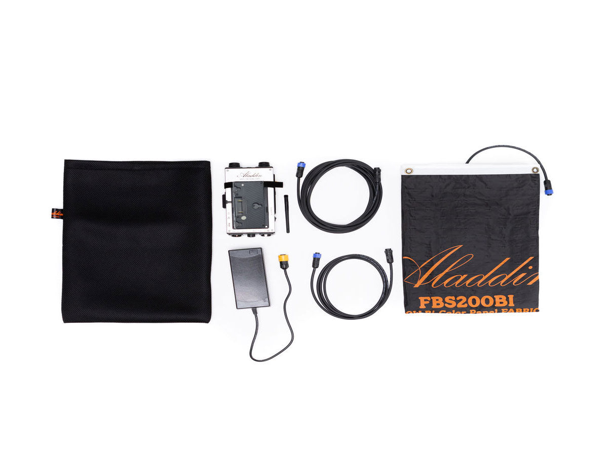 Aladdin FABRIC-LITE 20 Full Kit (200W Bi-Color) w Gold-Mount, Kit Case and Frame