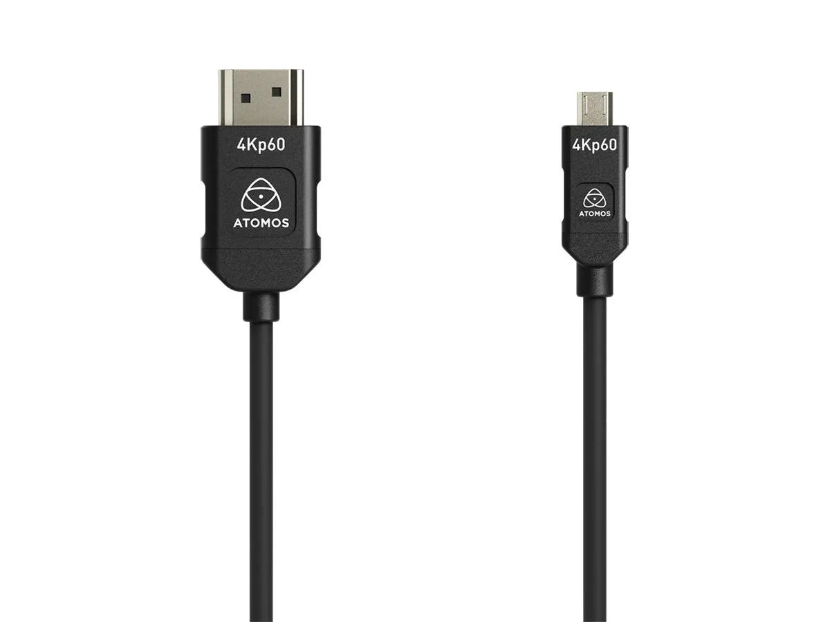 Atomos 4K60p HDMI Silicon Cable - Micro to Full HDMI - 45cm
