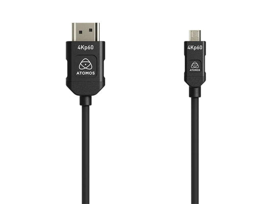 Atomos 4K60p HDMI Silicon Cable - Micro to Full HDMI - 45cm