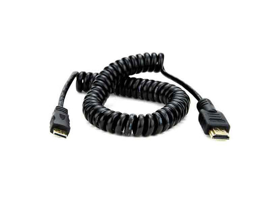 Atomos Full to Mini HDMI Coiled Cable (50-65cm)