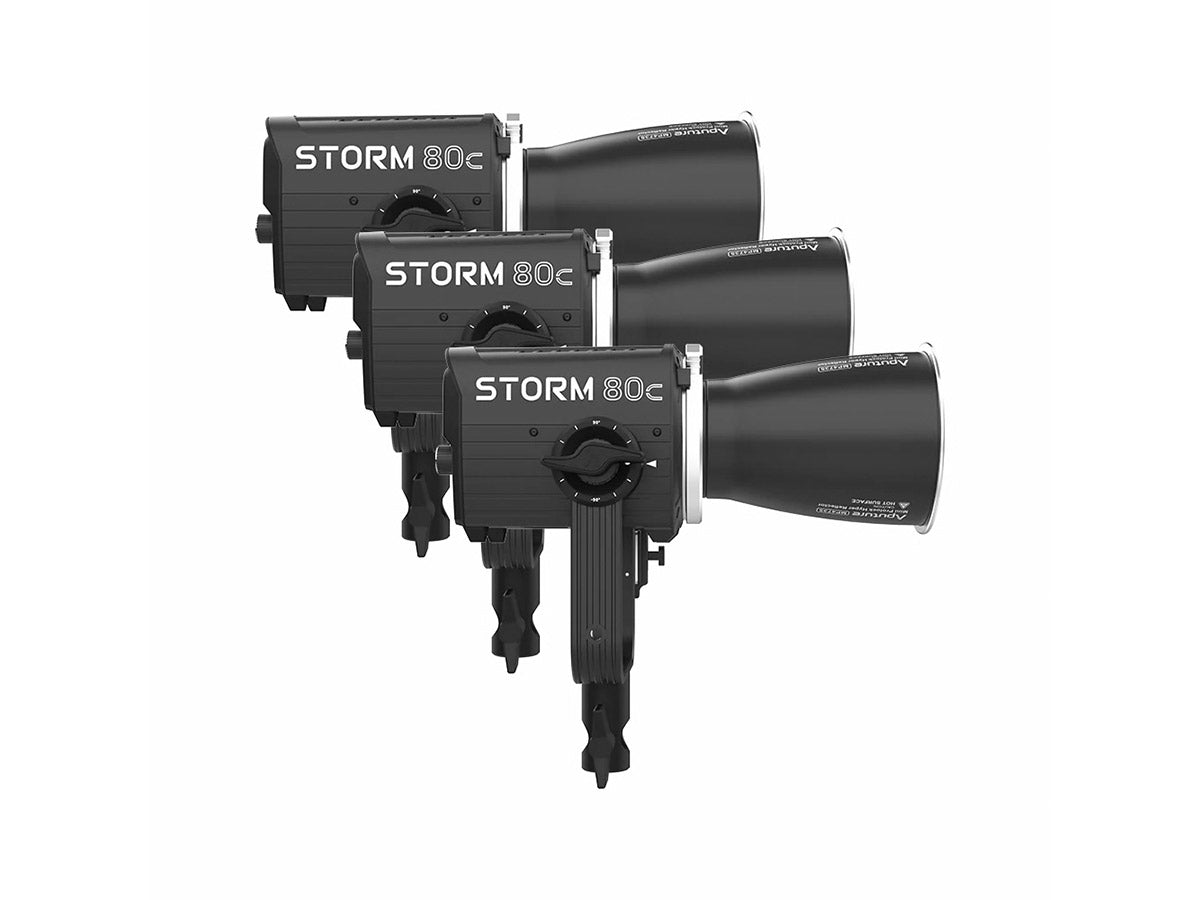Aputure Storm 80c 3-Light Kit (UK)