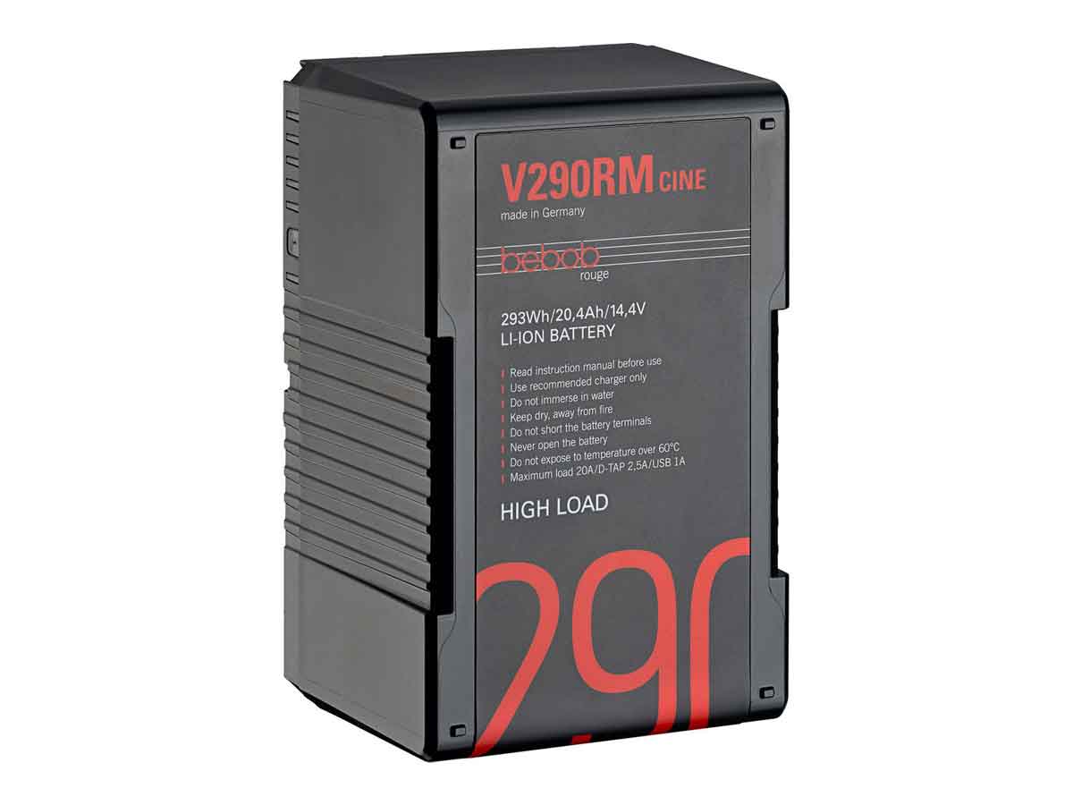 Bebob V290RM-CINE V-Mount High Draw Li-ion battery 14.4v/20.4Ah