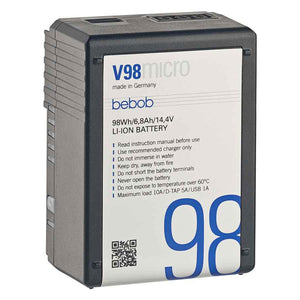 Bebob V98micro V-Mount Lithium-Ion Battery - 14.4V / 6.8Ah