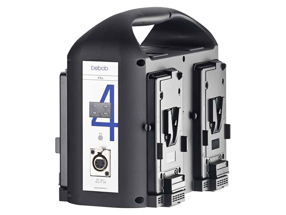 Bebob VS4 (VS4) 4-Channel V-Mount Simultaneous Charger - 75W DC-Out