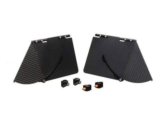Bright Tangerine Carbon Fibre Side Flags (Misfit Kick)