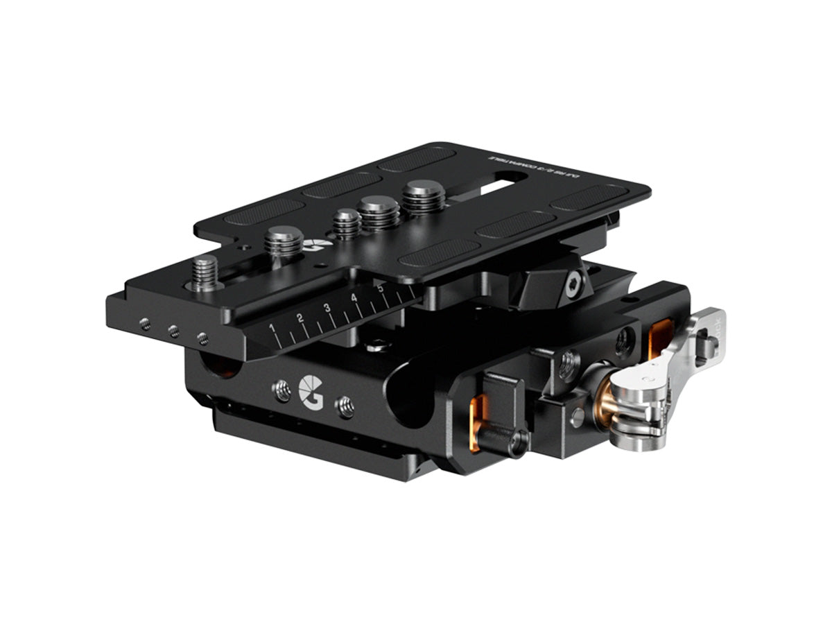 Bright Tangerine LeftField 3 QR Baseplate (DJI RS 2 & RS 3) for RED V-RAPTOR