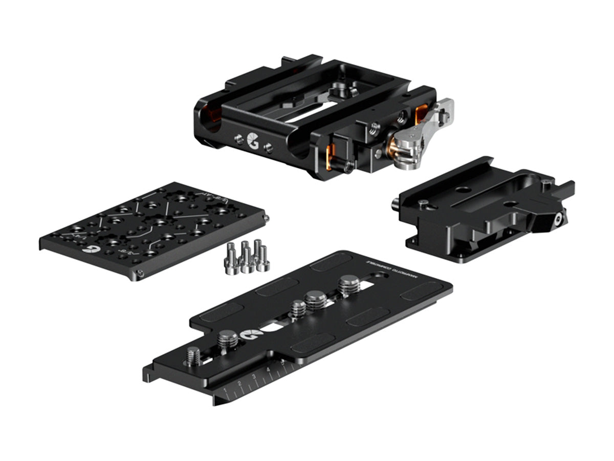 Bright Tangerine LeftField 3 QR Baseplate for RED KOMODO & KOMODO-X (DJI RS 2 & RS 3)