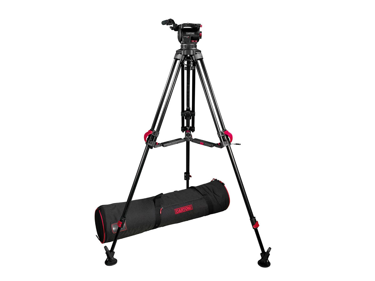 Cartoni Focus 10 Red Lock Mid Level Tripod Kit